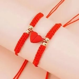 Pulseras dúo conectable de corazón